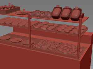 viennoiserie showcase 3D Model