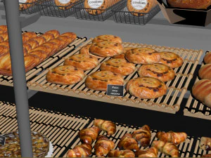 viennoiserie showcase 3D Model
