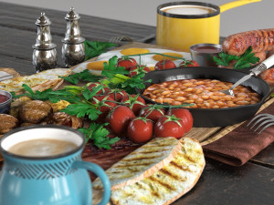 full english breakfast 3D मॉडल