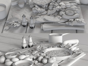 full english breakfast 3D मॉडल