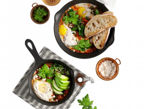 shakshuka with spinach and harissa 3D 模型