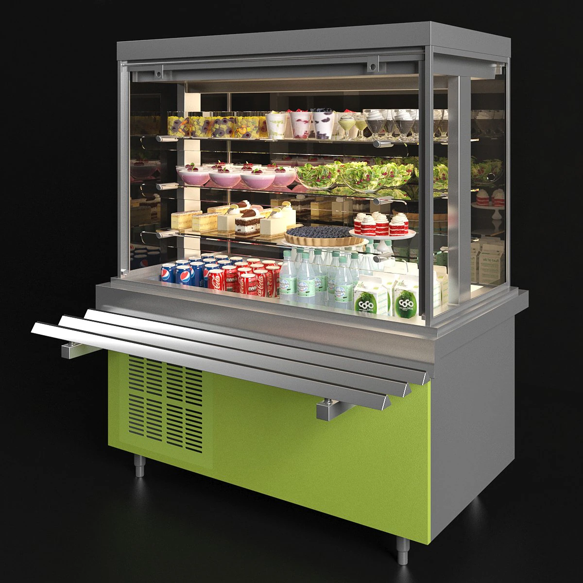 oásis de vitrine refrigerada Modelo 3D .c4d .max .obj .3ds .fbx .stl .blend