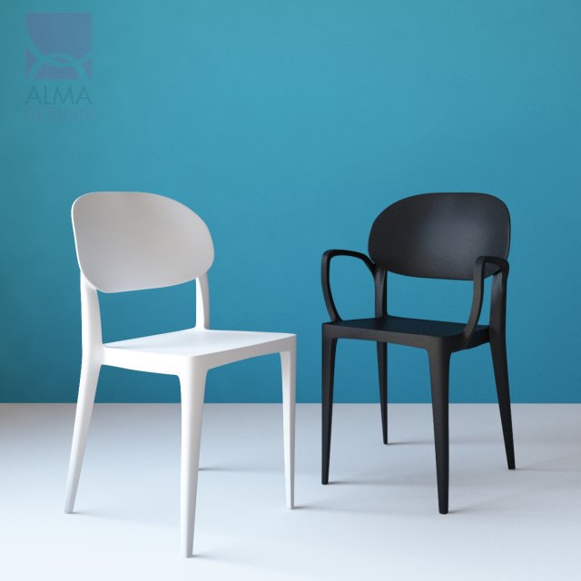 amy chairs 3D Model .c4d .max .obj .3ds .fbx .stl .blend 
