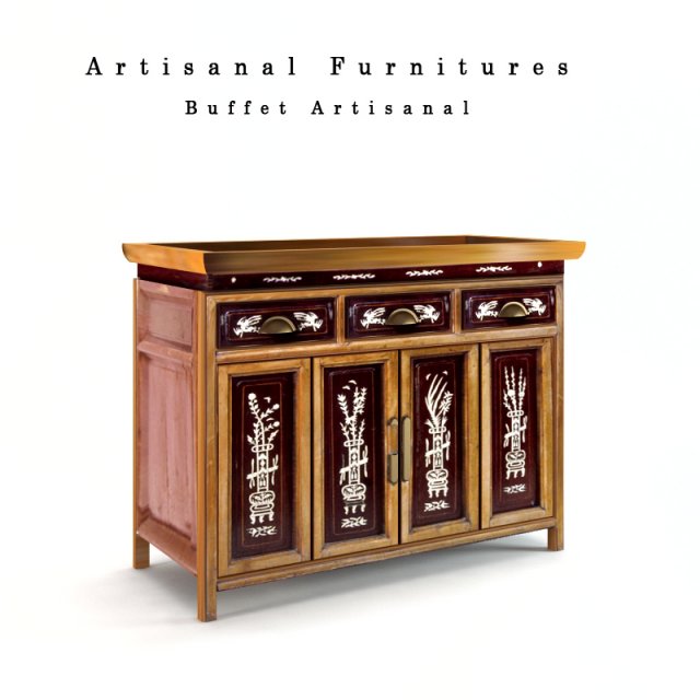 artisanal buffet 3Dモデル .c4d .max .obj .3ds .fbx .stl .blend 