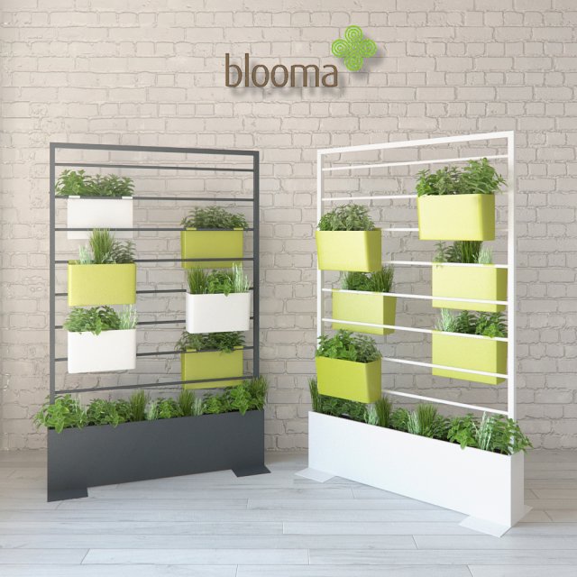 blooma vegetal divider 3D Model .c4d .max .obj .3ds .fbx .stl .blend