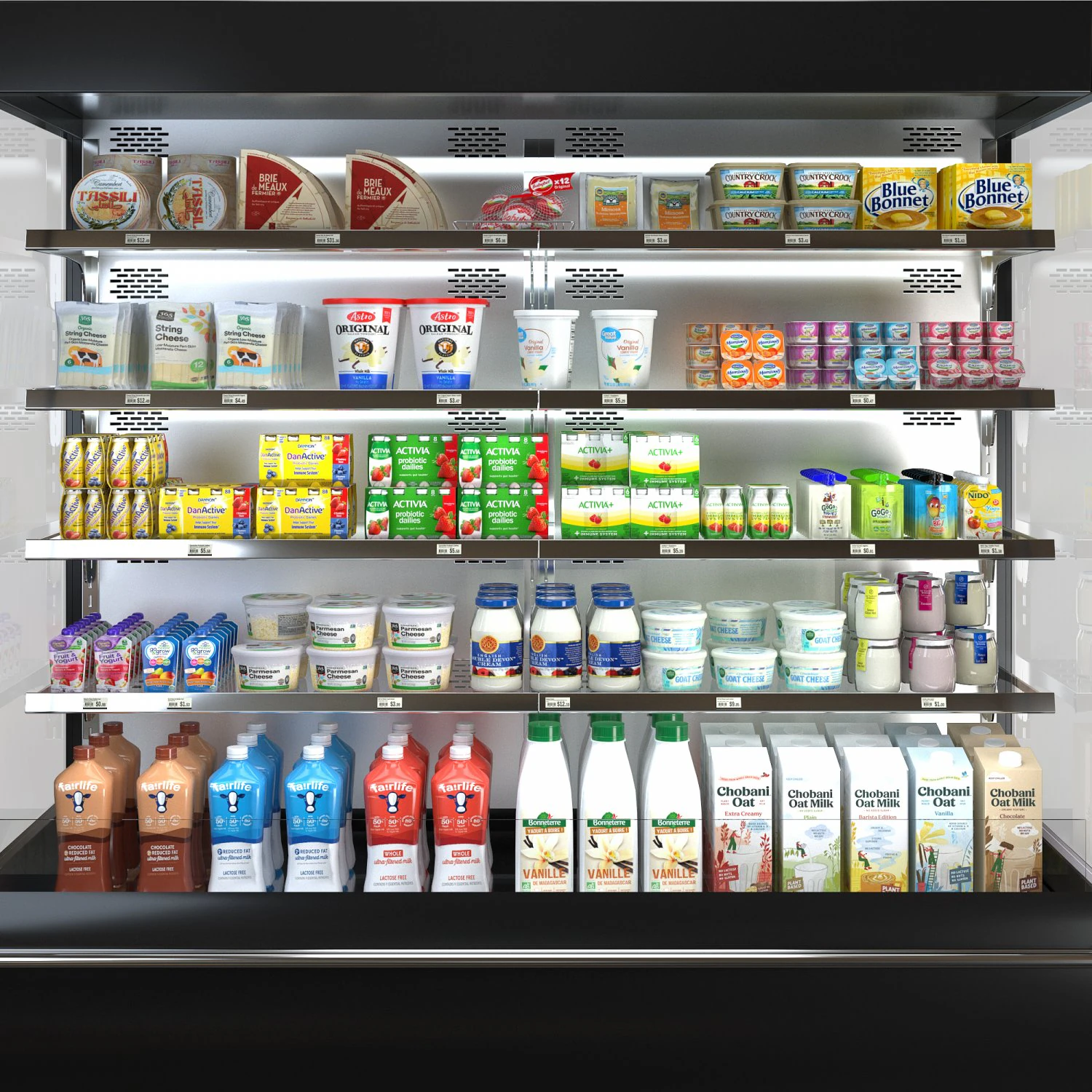 Dairy showcase 3D Model .c4d .max .obj .3ds .fbx .stl .blend 