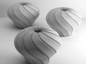 Champignon pouf 3D Model