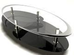 oval glass table 3D Model