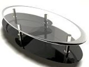 oval glass table 3D Model
