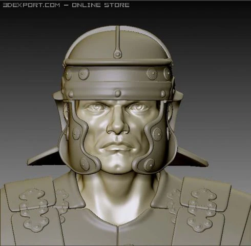 legionary bust 3D Model .c4d .max .obj .3ds .fbx .stl .blend 