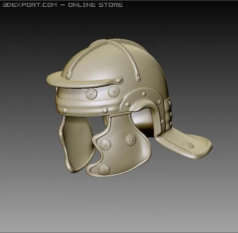 legionary helmet 3D Model .c4d .max .obj .3ds .fbx .stl .blend