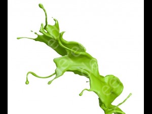 green paint splatter 3d