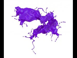 흰색 배경에 고립 된 3d 페인트 얼룩 CG 텍스쳐