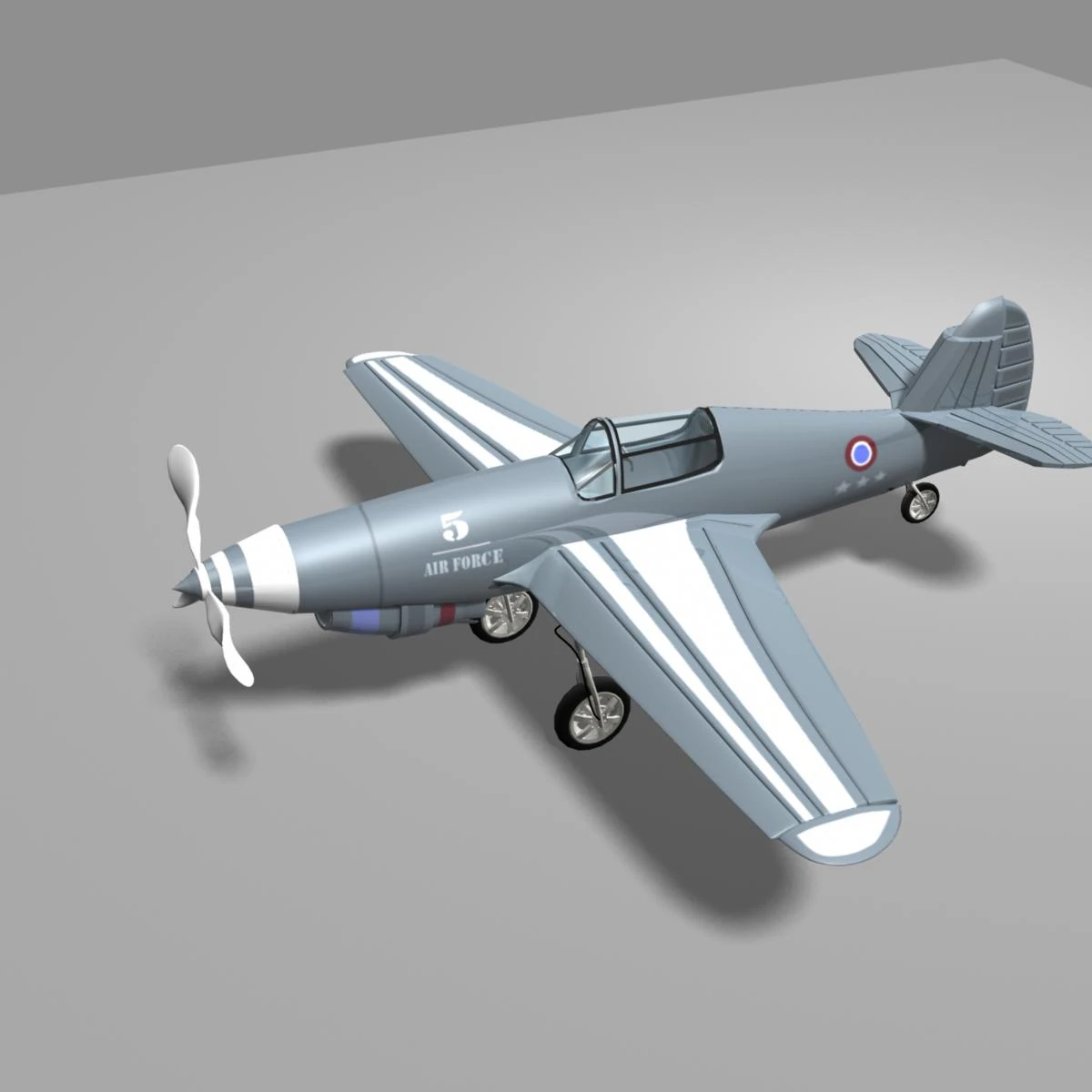 fighter plane 3D Model .c4d .max .obj .3ds .fbx .stl .blend 