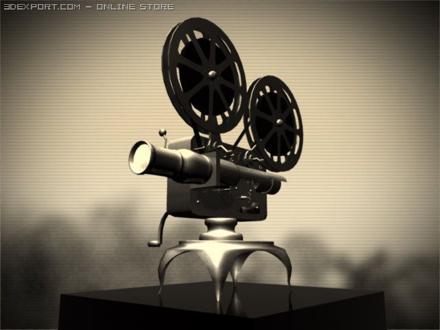 classic reel to reel projector 3D Model .c4d .max .obj .3ds .fbx .stl .blend 