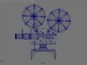 classic reel to reel projector 3D Model