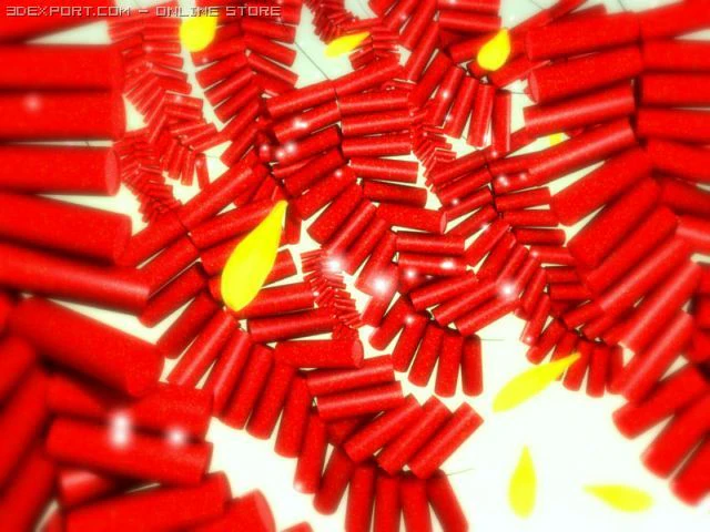 chinese new year firecrackers 3D Model .c4d .max .obj .3ds .fbx .stl .blend