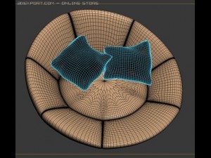 round sofa 3D Модель