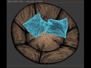 round sofa detailed Modello 3D