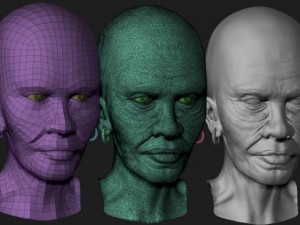 head of the character 3D 模型