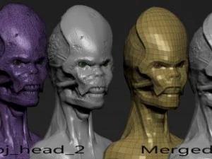 t&ecirc;te d'extraterrestre Modèle 3D