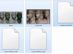 the sculpture of the human head svetin 3D Model