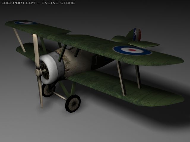 sopwith camel 3D Модель .c4d .max .obj .3ds .fbx .stl .blend 