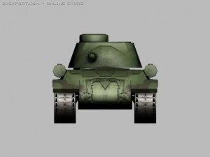 iosif stalin 2 tank 3D Model