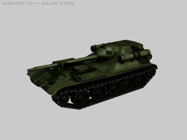 su101 experimental soviet artillery 3D Model .c4d .max .obj .3ds .fbx .stl .blend 