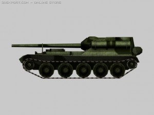 su101 experimental soviet artillery 3D Model