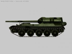 su101 experimental soviet artillery 3D Model