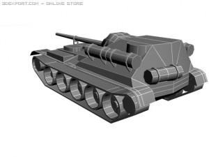 su101 experimental soviet artillery 3D Model