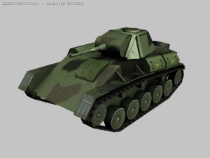 t70 light tank Modèle 3D