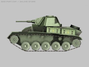 t70 light tank Model 3D