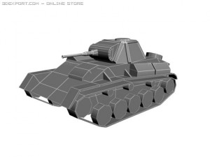 t70 light tank Model 3D