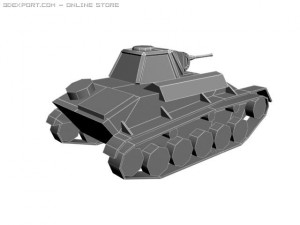 t70 light tank Model 3D