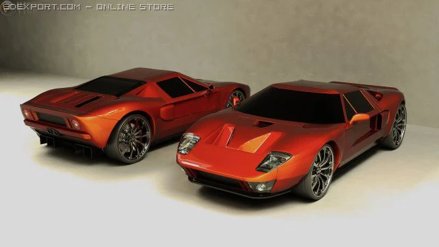ford gt 2005 3D Model .c4d .max .obj .3ds .fbx .stl .blend 