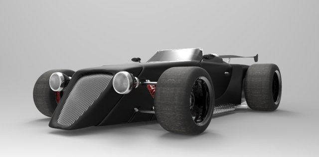 concept hot rod 3D Модель .c4d .max .obj .3ds .fbx .stl .blend 