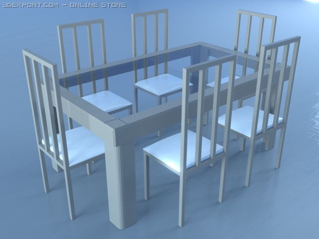 table set 3D Model .c4d .max .obj .3ds .fbx .stl .blend 