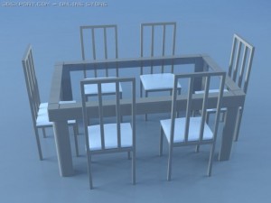 table set 3D Model