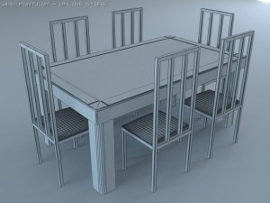 table set 3D Model
