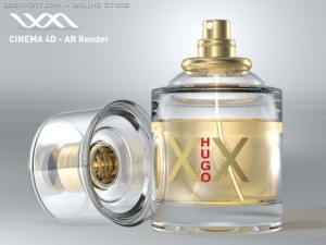 perfume flacon  hugo xx women Model 3D