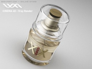 perfume flacon  hugo xx women Model 3D