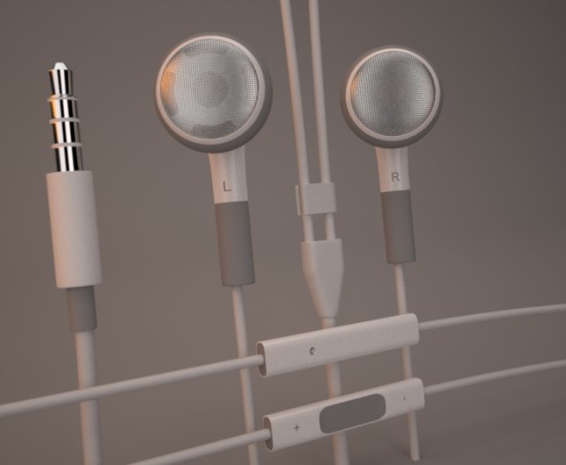 iphone  ipod touch headset Modèle 3D .c4d .max .obj .3ds .fbx .stl .blend 