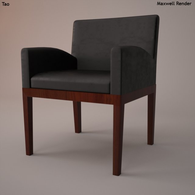 tao leather armchair 3D Model .c4d .max .obj .3ds .fbx .stl .blend 