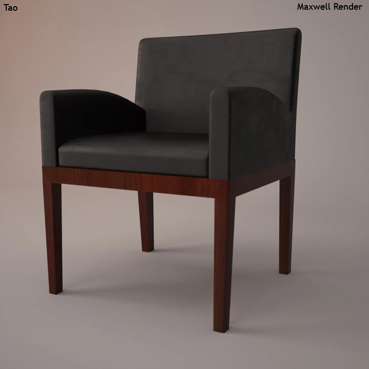 tao leather armchair 3D Model .c4d .max .obj .3ds .fbx .stl .blend 