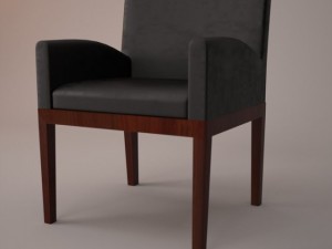 tao leather armchair Modello 3D