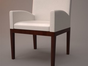 tao leather armchair 3D Model