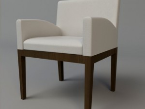 tao leather armchair 3D Model