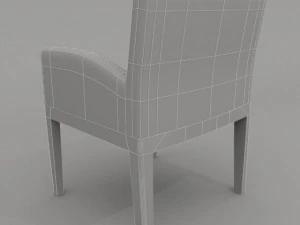 tao leather armchair 3D Model